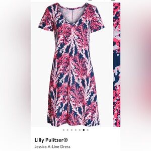 Lilly Pulitzer Jessica A-Line Dress Nautical Navy Beyond the Sea